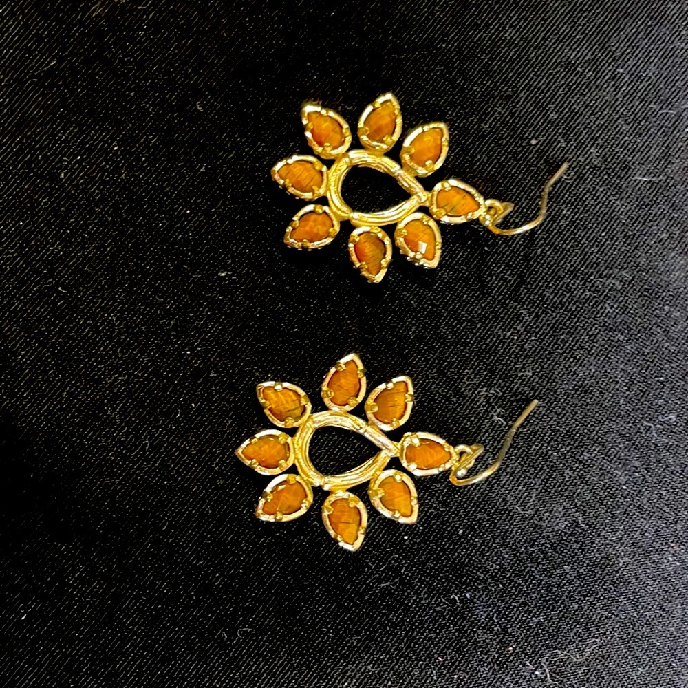 Kendra Scott Rare Tiger Eye Pendant earrings